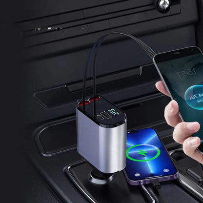 Compact 4 Port USB Car Charger