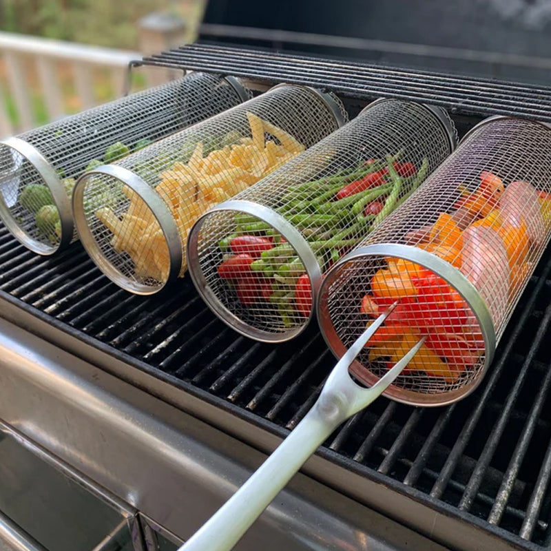 Easy Clean Outdoor BBQ Grill Basket - Halri