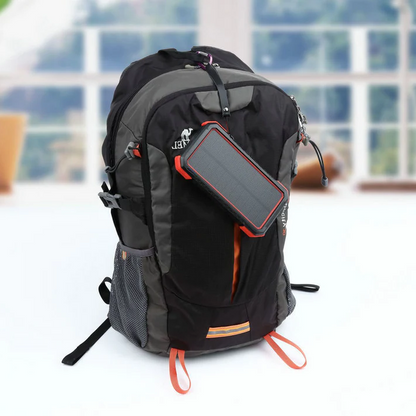 Slim Waterproof Portable Solar Charger with LED Flashlight