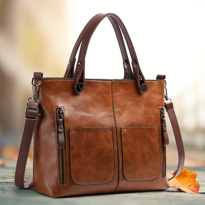 Luxurious Genuine Leather Handbag - Halri