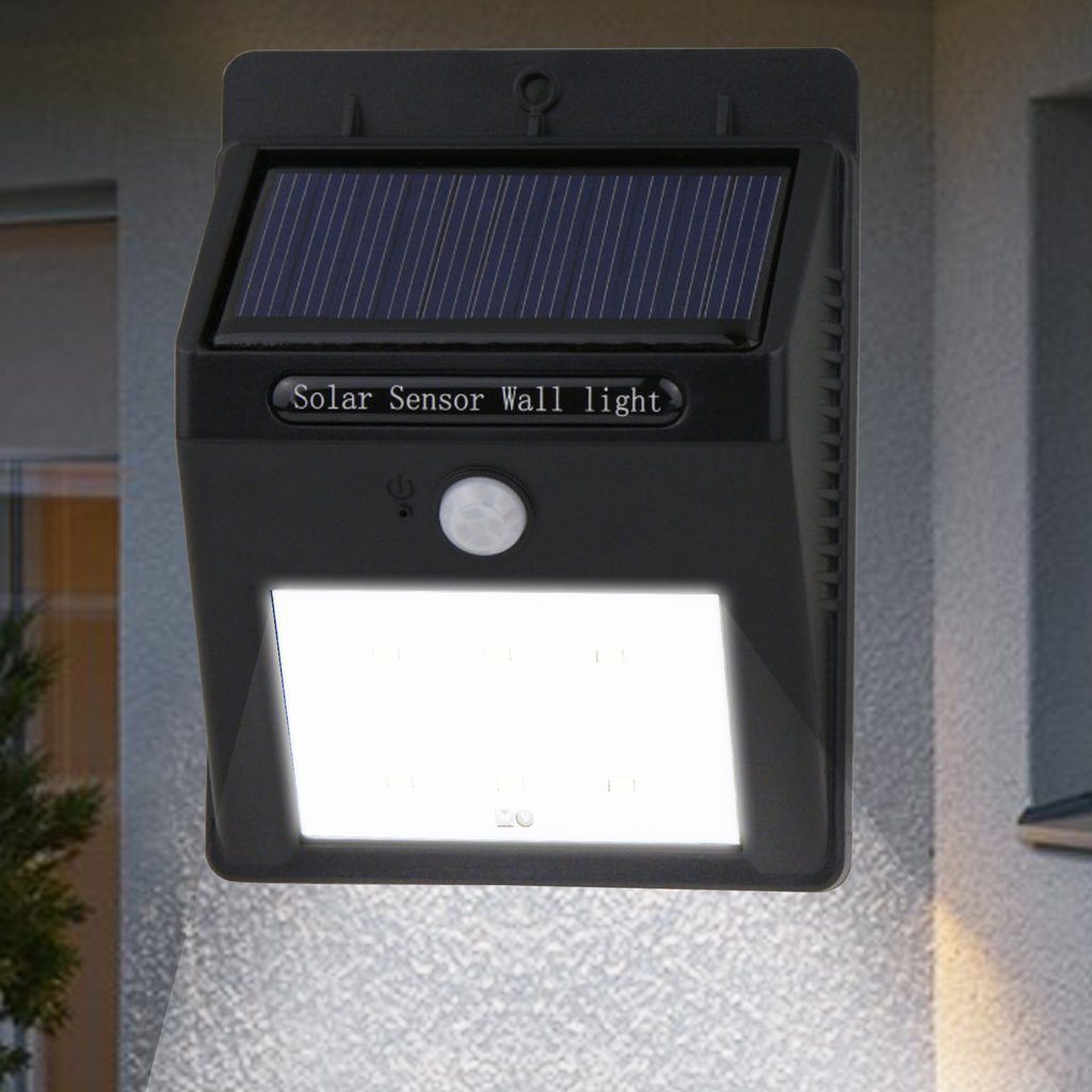 Solar Powered Motion Sensor Outdoor Wall Lamp - Halri