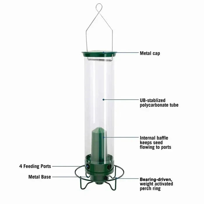 Strong Squirrel Proof Bird Feeder with Spinning Perch