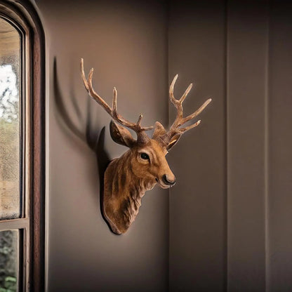 Rustic Wooden Deer Antler Wall Decoration - Halri