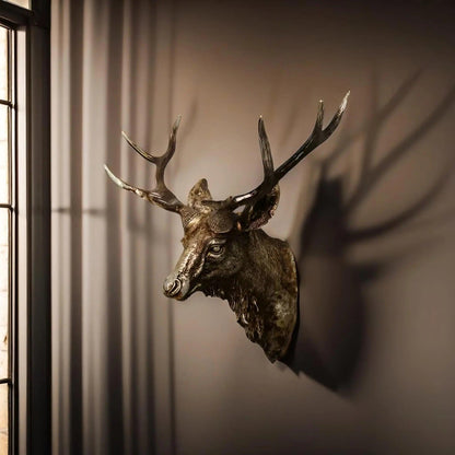 Rustic Wooden Deer Antler Wall Decoration