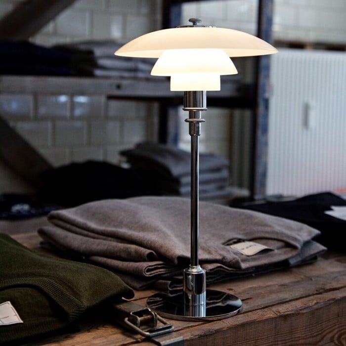 Stainless Steel Multilayer Glass Table Lamp Modern Design