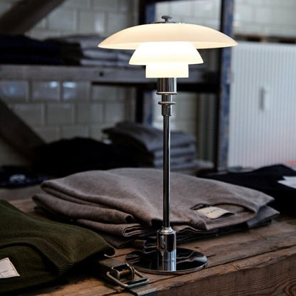 Stainless Steel Multilayer Glass Table Lamp Modern Design