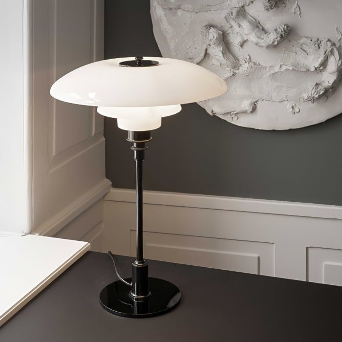 Stainless Steel Multilayer Glass Table Lamp Modern Design