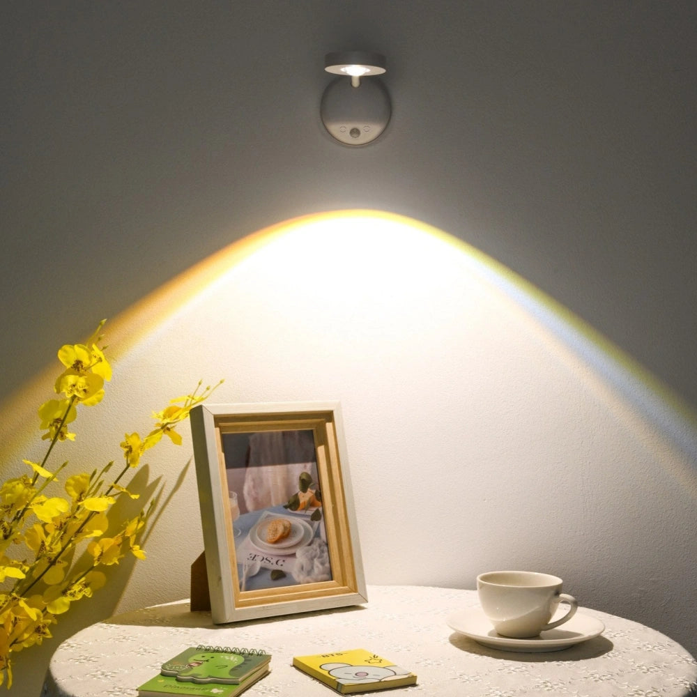 Wireless Motion Sensor Wall Light USB Rechargeable LED