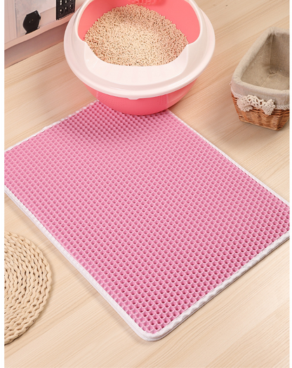Pet Litter Mat with Double Layer Trap and Grip Base