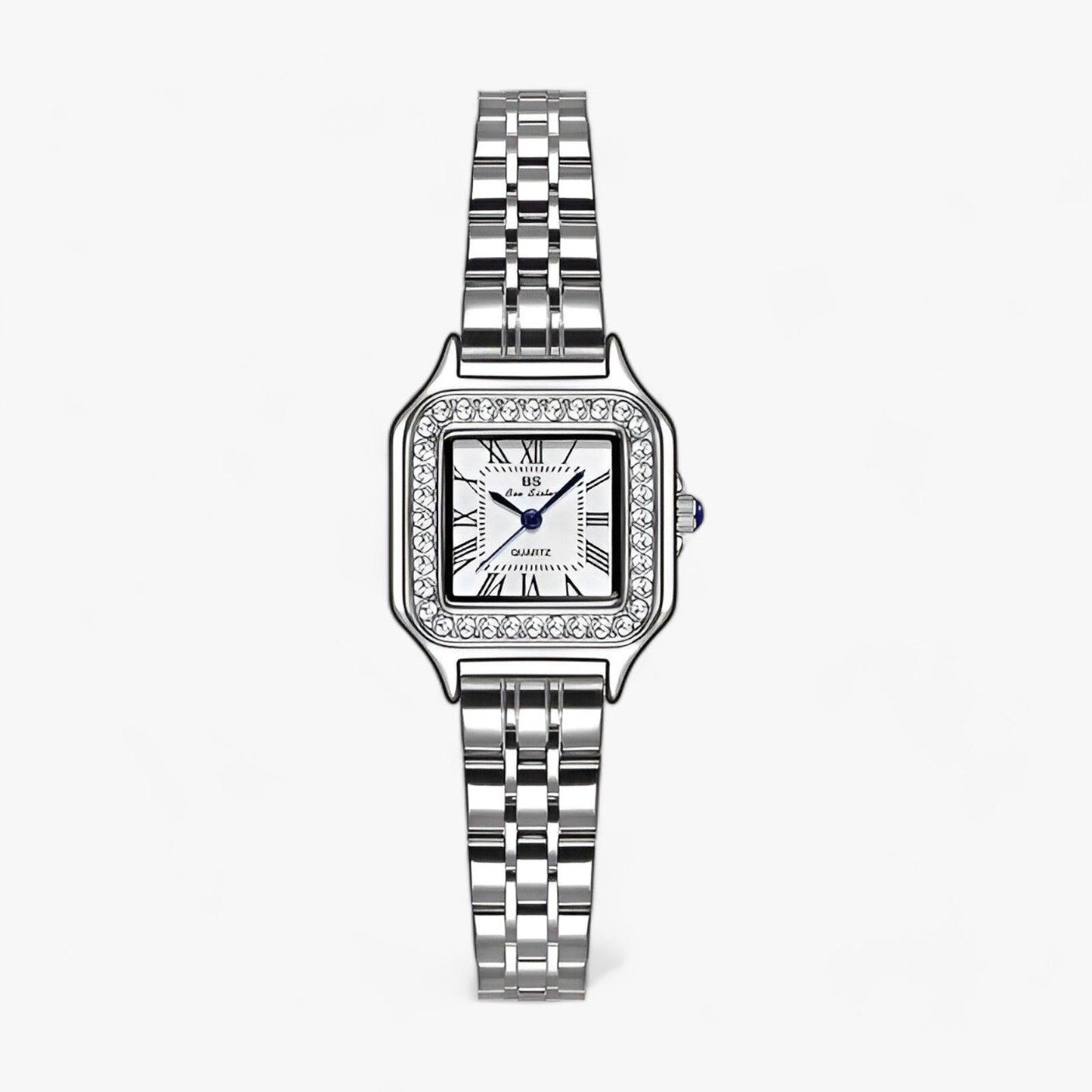 Simple Silver Metal Wristwatch Slim Design