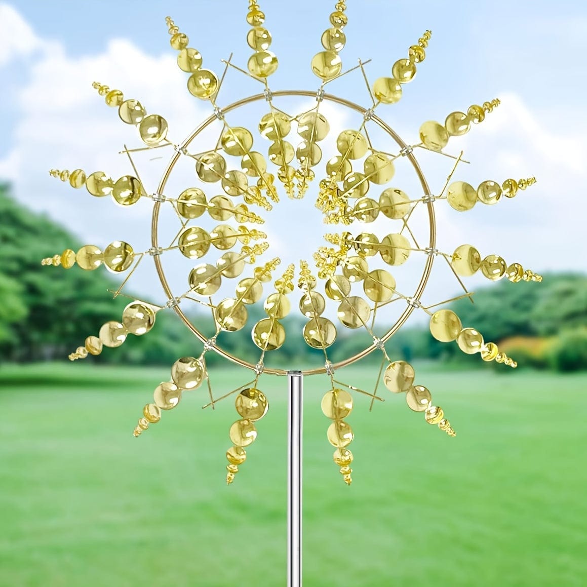 Modern Metal Outdoor Wind Chime Sculpture - Halri