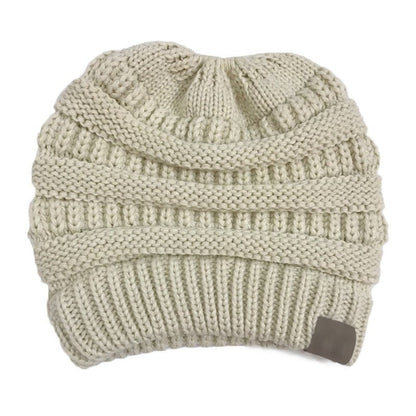Slouchy Ponytail Winter Hat