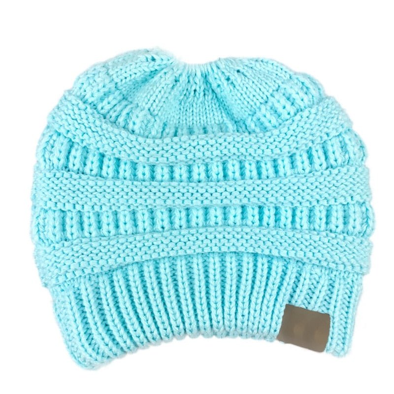 Slouchy Ponytail Winter Hat