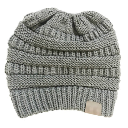 Slouchy Ponytail Winter Hat