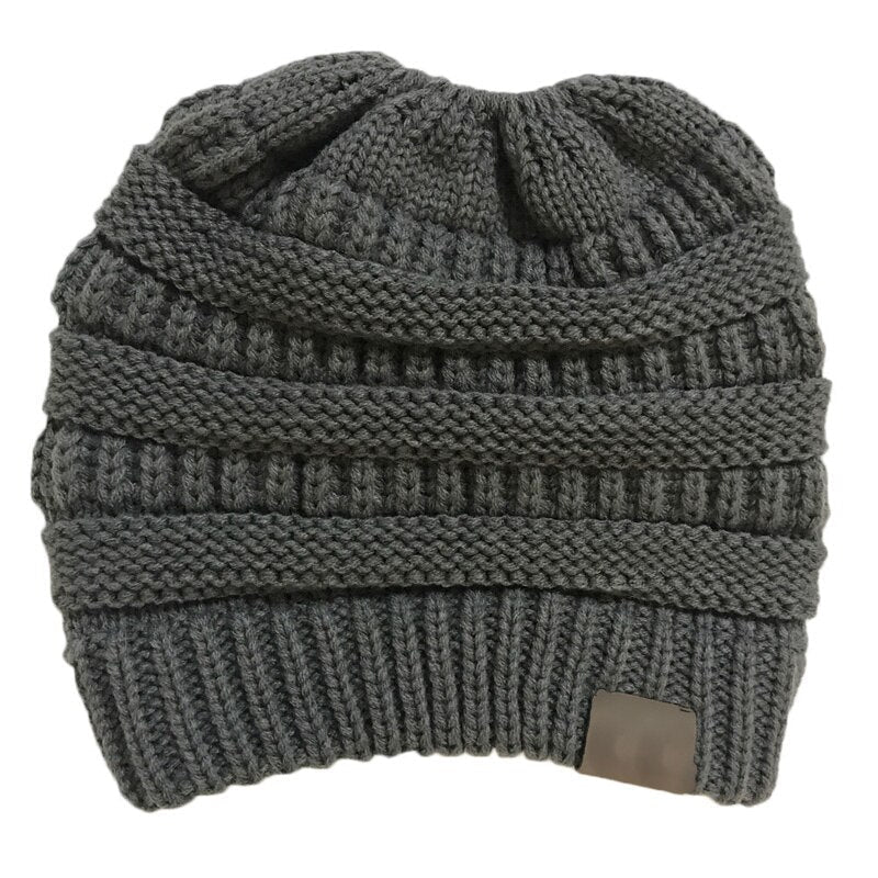 Slouchy Ponytail Winter Hat