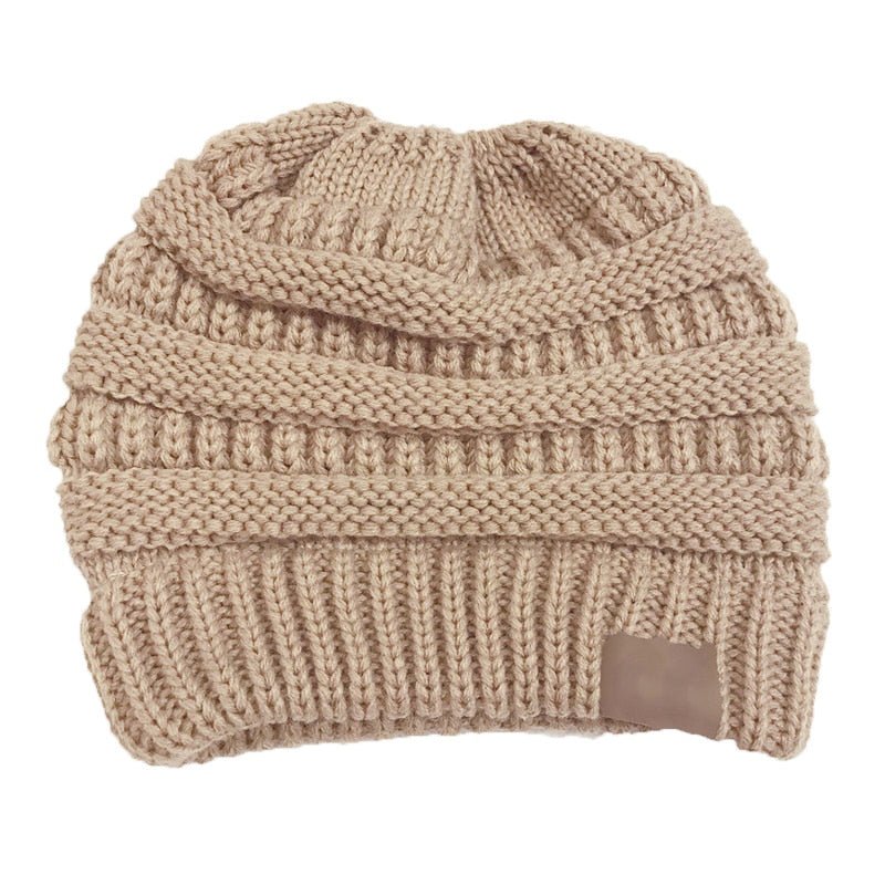 Slouchy Ponytail Winter Hat