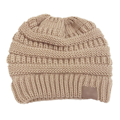 Slouchy Ponytail Winter Hat