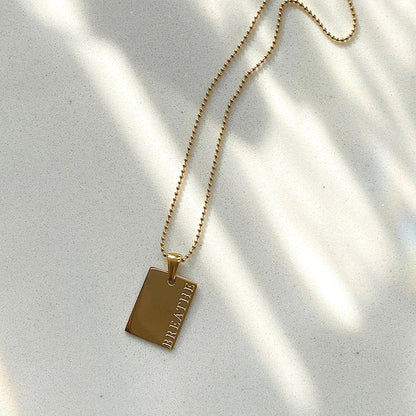 Inspirational Quote Engraved Pendant Necklaces - Halri