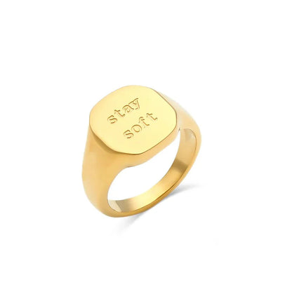 Inspirational Quote Engraved Silver Rings
