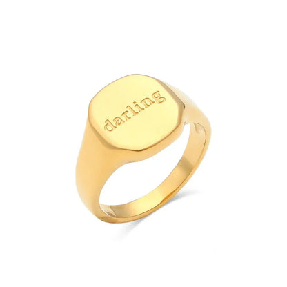 Inspirational Quote Engraved Silver Rings