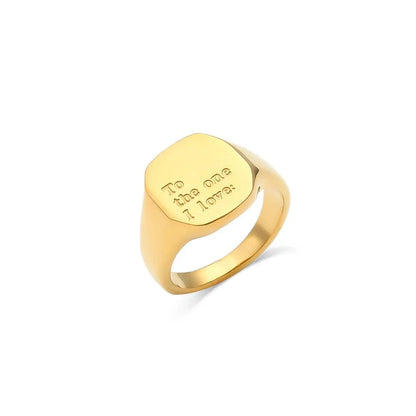 Inspirational Quote Engraved Silver Rings