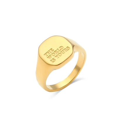 Inspirational Quote Engraved Silver Rings