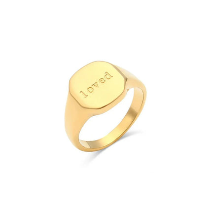 Inspirational Quote Engraved Silver Rings