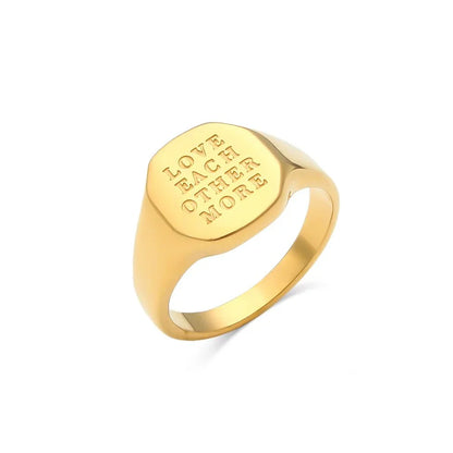 Inspirational Quote Engraved Silver Rings
