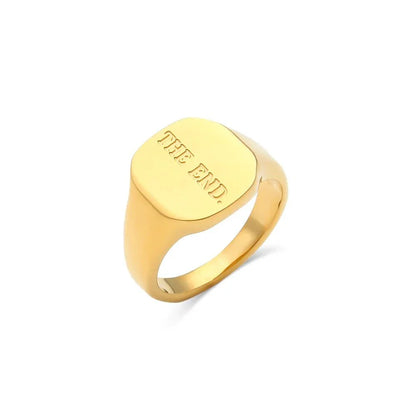 Inspirational Quote Engraved Silver Rings