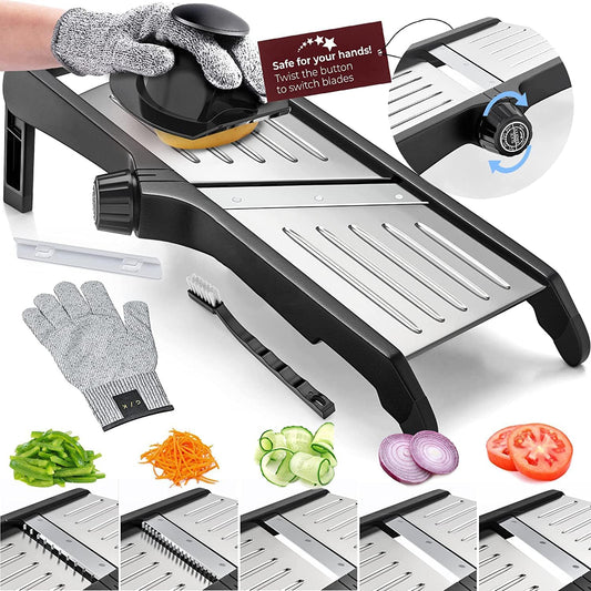 Professional Kitchen Food Slicer with Safety Gloves - Halri