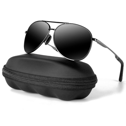 Trendy Polarized Aviator Sunglasses with UV Protection - Halri