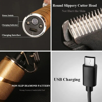 Premium Cordless Hair Trimmers for Men Gold Kit