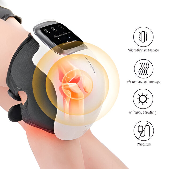 Compact Knee Massager with Heat and Massage Therapy