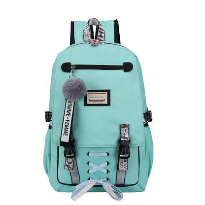 Safe Big Student Backpack for Girls with USB Charger Lock