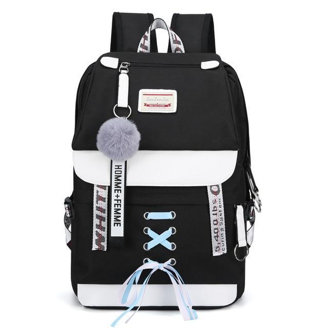 Safe Big Student Backpack for Girls with USB Charger Lock