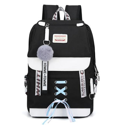 Safe Big Student Backpack for Girls with USB Charger Lock
