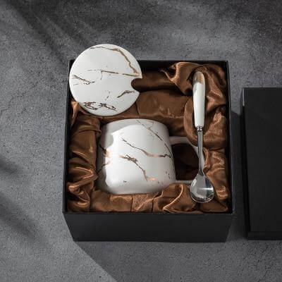 Luxury Marble Design Coffee Mug Gift Set