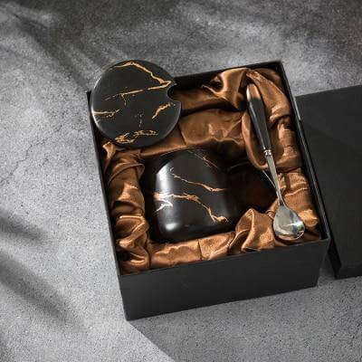 Luxury Marble Design Coffee Mug Gift Set