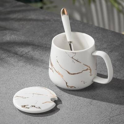 Luxury Marble Design Coffee Mug Gift Set