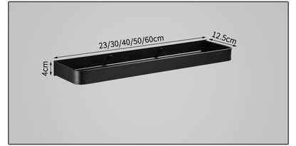 Contemporary Wall Shelf – Slim Metal Storage Rack