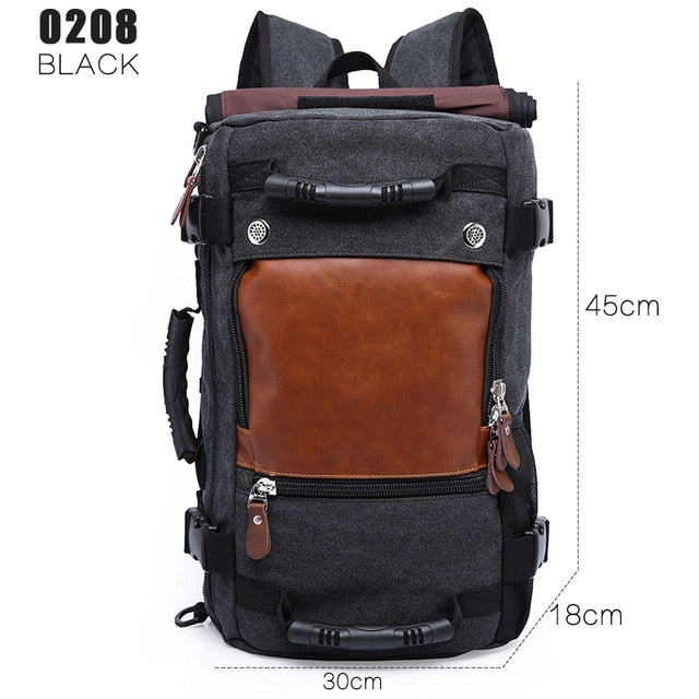Versatile Men's Canvas Hiking Backpack