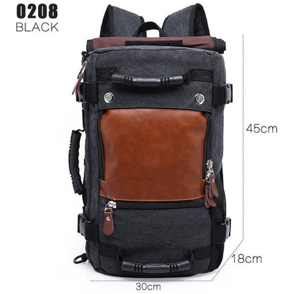 Versatile Men's Canvas Hiking Backpack