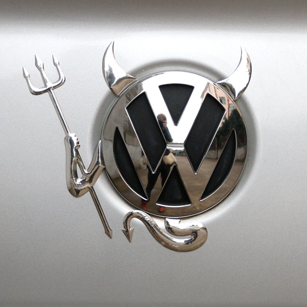 Funny Car Devil Horns Decal Sticker - Halri