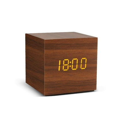 Rustic Wood LED Digital Alarm Clock