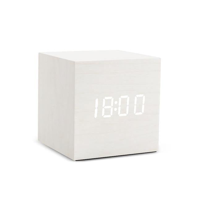 Rustic Wood LED Digital Alarm Clock