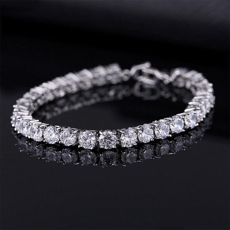 Sparkling Silver Chain Link Bracelet - Halri