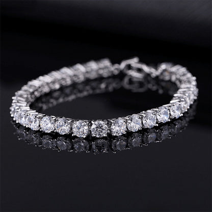 Sparkling Silver Chain Link Bracelet - Halri
