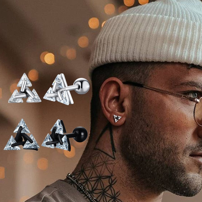 Simple Geometric Triangle Earrings - Halri