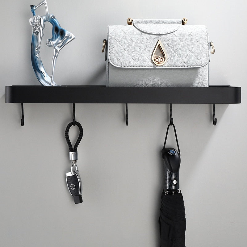 Contemporary Wall Shelf – Slim Metal Storage Rack