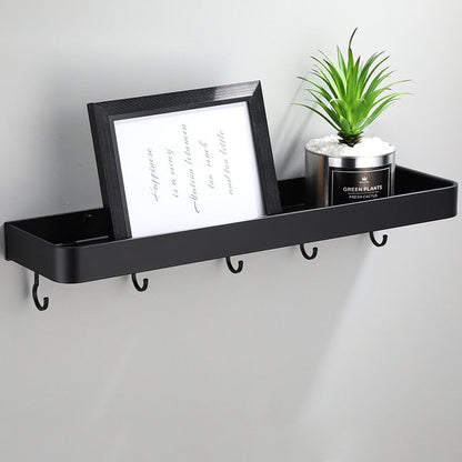Contemporary Wall Shelf – Slim Metal Storage Rack